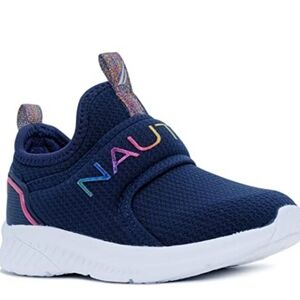 Nautica navy blue pull on sneaker shoes Size 9 mesh Coasters